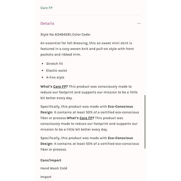 Free People Solid Viva Sweater Mini Skirt Size XS - Picture 6 of 12